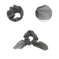 thumbnail image 3 of Unique Bargains 1 Pc Stylish Bow Striped Hair Ties Hair Bands Black White, 3 of 5