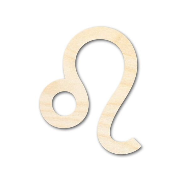 Unfinished Wood Leo Sign Shape - Zodiac Craft - up to 46" 5" / 1/2"