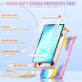 thumbnail image 3 of Case for Samsung Galaxy Tab S10 FE Plus 13.1 inch 2025 SM-X620/X626B/X626, Shockproof Protective Cover with Screen Protector, Stand, Hand/Shoulder Strap Pen Holder,Stylus Pen, 3 of 6