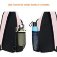 thumbnail image 7 of Mosiso Sling Backpack, Multipurpose Crossbody Shoulder Bag with Front Buckle Pouch&Reflective Strip For Hiking,Travel,For Women Men,Pink, 7 of 7