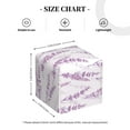 thumbnail image 4 of Sikiie Lavender Flowers Leather Tissue Box Cover Square, tissue box holder, Tissue Box with Bottom Belt-5.2”x5.2”x5.2”, 4 of 7