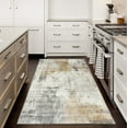 thumbnail image 6 of ReaLife Rugs Machine Washable Area Rug Runner - Living Room Bedroom Bathroom Kitchen Entryway Office - Padded Low Pile Stain Resistant Premium - Modern Abstract Contemporary - Quinn - Beige 2'6" x 6', 6 of 10