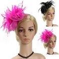 thumbnail image 2 of Coofit Fascinator Hat Multipurpose Fashion Faux Feather Derby Headband Tea Party Hat, 2 of 10