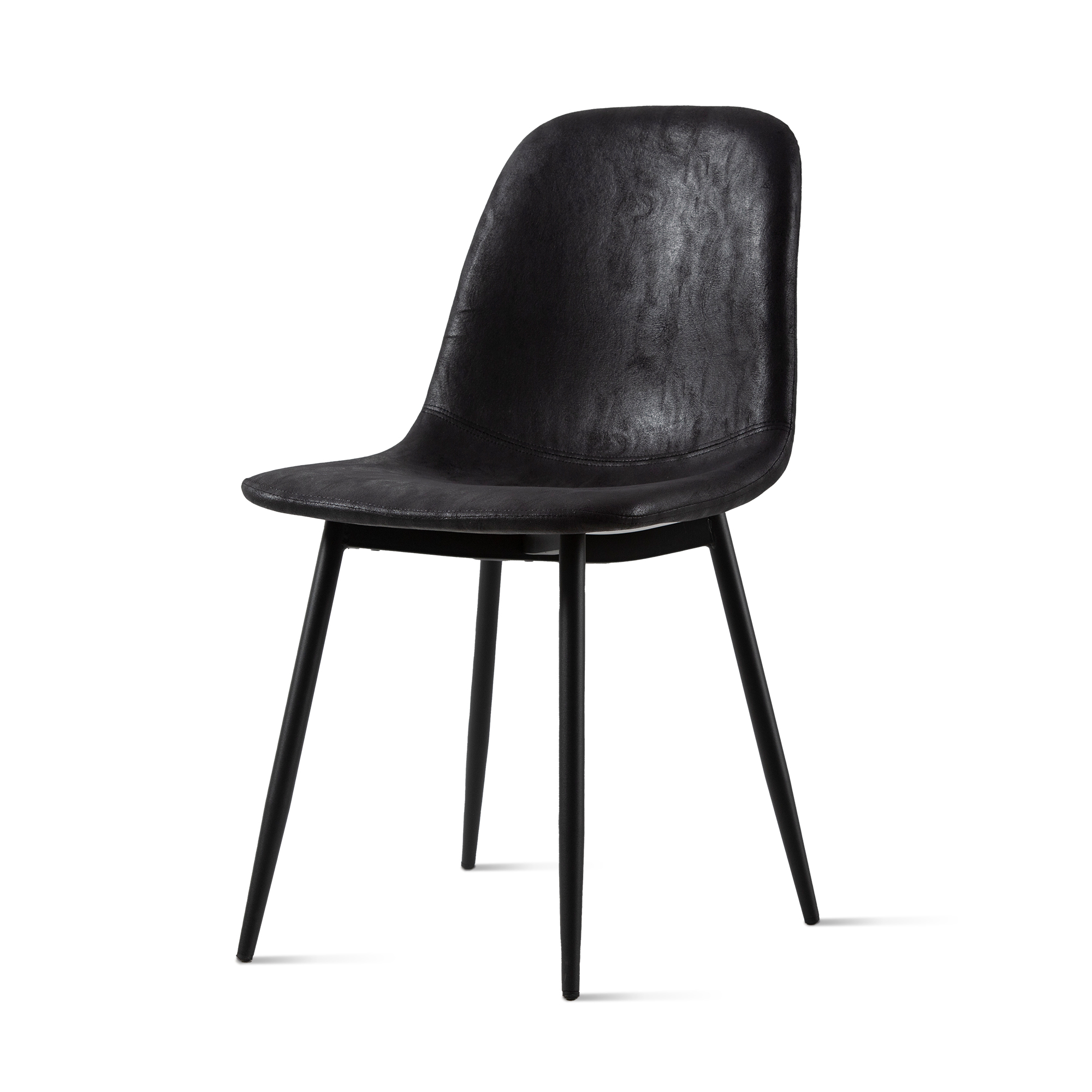 PU Dining Chairs Modern Chair Set of 4 for Home,Black