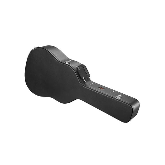 VEVOR Acoustic Guitar Hard Case, 43.31 in Gourd-Shaped Guitar Hard Case, With Lock Latch Key Handle, PVC Padding Soft Lining Water-Resistant Hard Shell Guitar Case,for 39-41 in Acoustic Guitar,Black