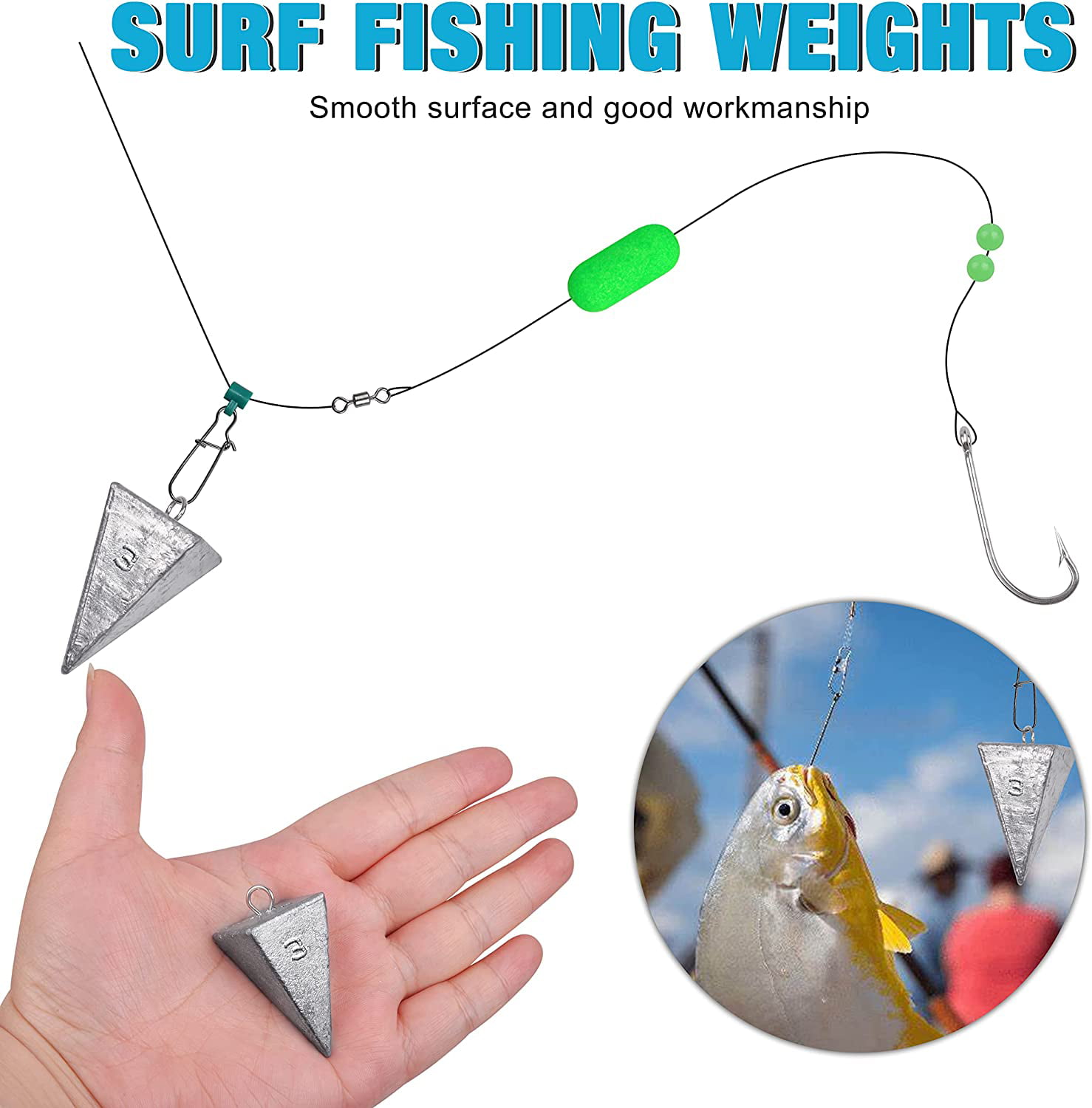Fishing Weights, Fishing Sinkers, Easy To Operate Fishing For Saltwater Ice  Fishing Sea Fishing 