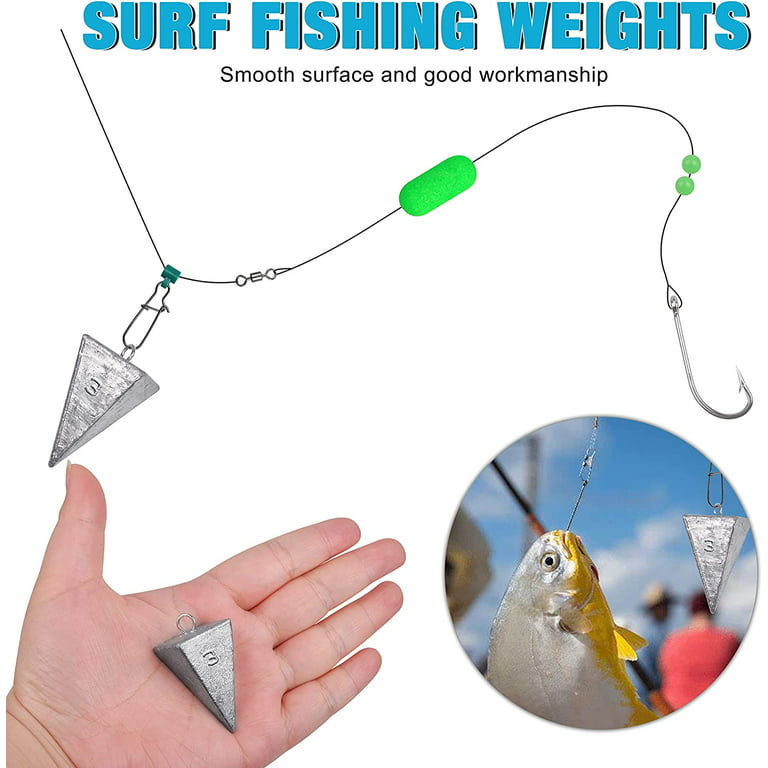 Pyramid Sinkers Fishing Weights, Fishing Sinker for Saltwater