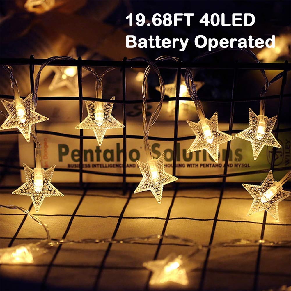 Twinkle Star String Lights 10Ft 20 LED Battery Powered Fairy PARTY FREE SHIPPING 