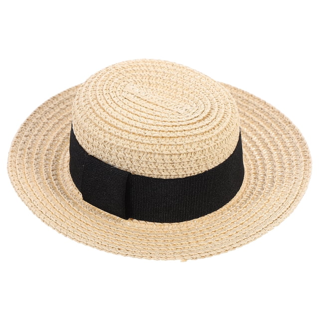Straw Hat Mini Hat For Dolls Mini Sombrero Hats Doll Accessory Hand-Woven Hat Ornament Exquisite Doll Tiny Round Hat Beach Hat Boater Hat Has Little Rag Doll Fashion