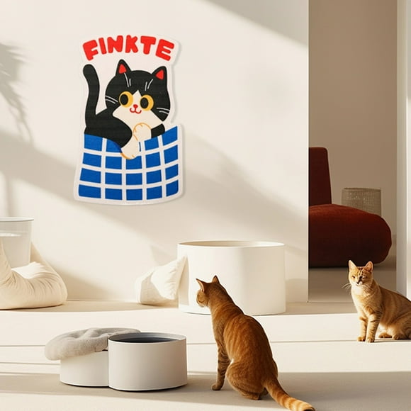 Pet Supplies Wall-Mounted Cat Scratcher for Indoor Play and Scratching Satisfaction – Durable Cardboard Scratcher with - Design for Cats