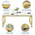 thumbnail image 6 of Tribesigns 70.8” Executive Desk, Large Office Computer Desk with Thicken Frame, Modern Simple Workstation Business Furniture for Home Office, White/Gold, 6 of 7