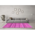 thumbnail image 3 of Ahgly Company Indoor Square Abstract Pink Modern Area Rugs, 4' Square, 3 of 4