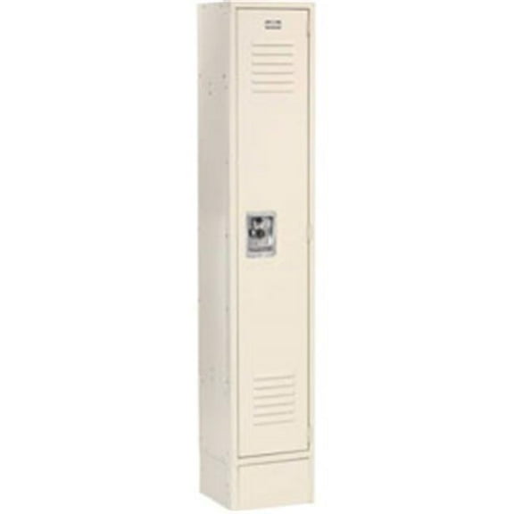 Locker Single Tier - 1 Door Assembled - Tan - 15 x 18 x 72 in.