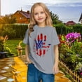 thumbnail image 5 of ZACPNCV Flag Shirt for Toddler Kids Boys Girls USA Flag T-Shirt 4th of July Shirt Patriotic Tee Tops Gray 7-8 Years, 5 of 9