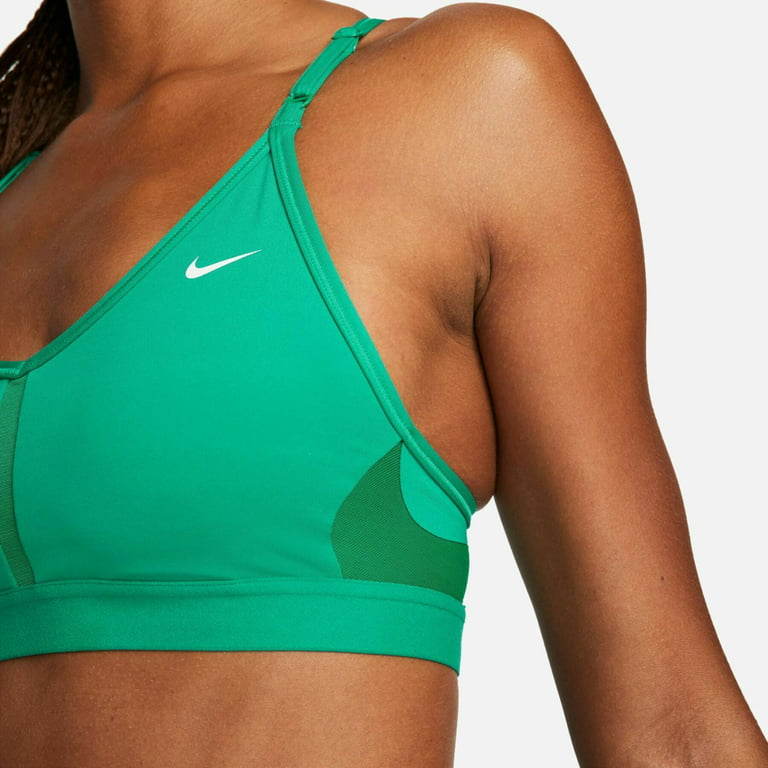 Nike Indy Women's Light-Support Padded V-Neck Sports Bra, Turquoise Green, S