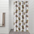 thumbnail image 2 of Highland Cow Sunflower Daisy Pattern Shower Curtain 36"x72" ,Bathroom Decorative Shower Curtains Set with 12 Hooks,Modern Waterproof Washable Shower Curtain, 2 of 6