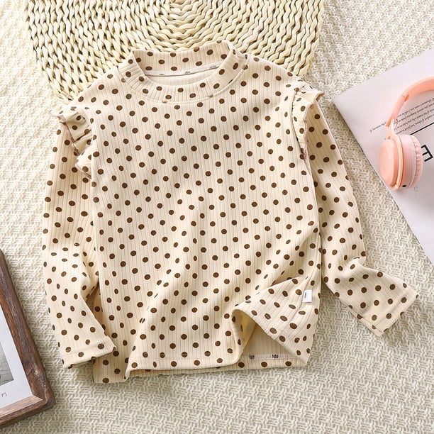 Camisa de niña con estampado floral de otoño e invierno, camiseta de niña con mangas voladoras, camiseta de otoño para niña, camisa de niña con mangas voladoras a juego