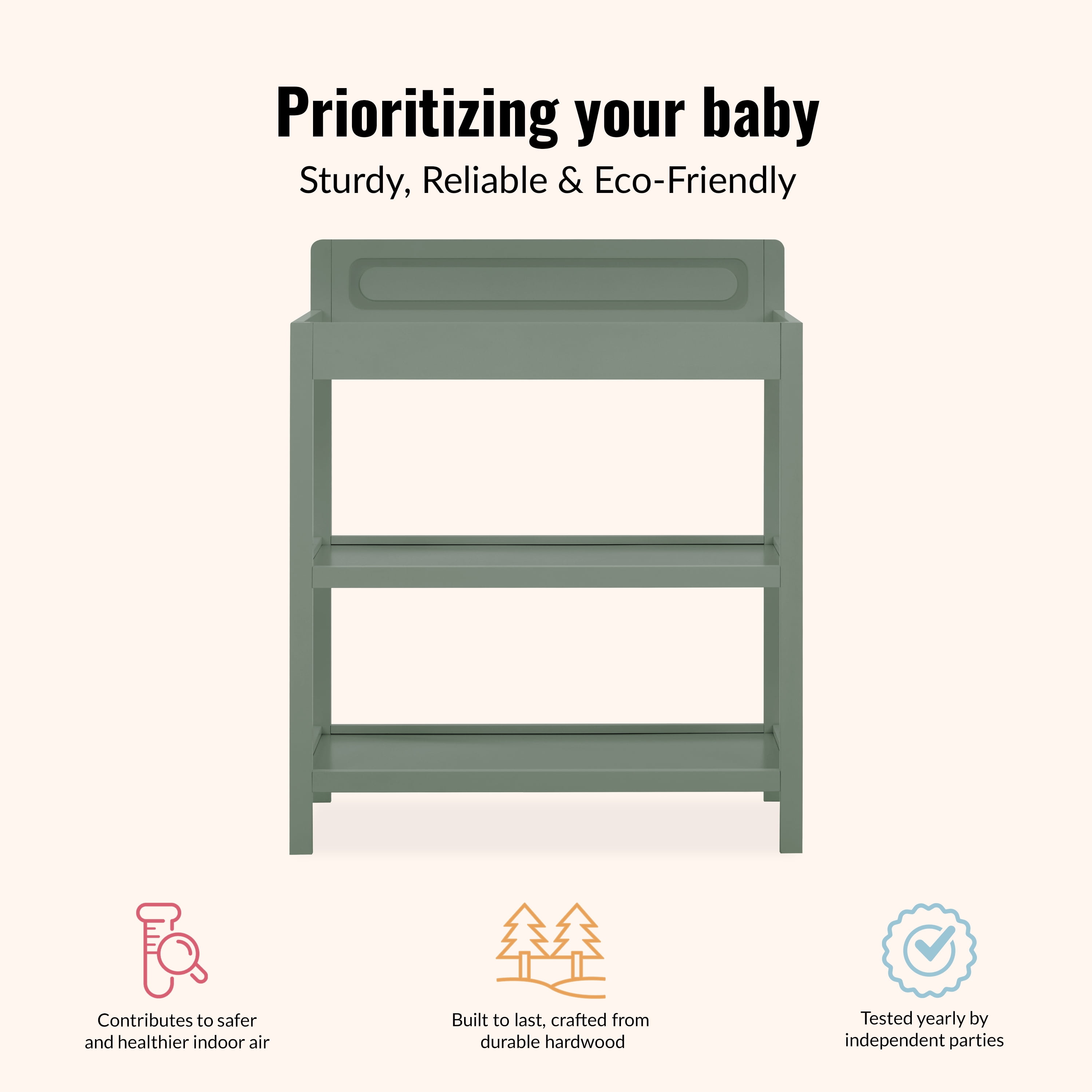 Dream On Me Avery Changing Table, Meadow Green