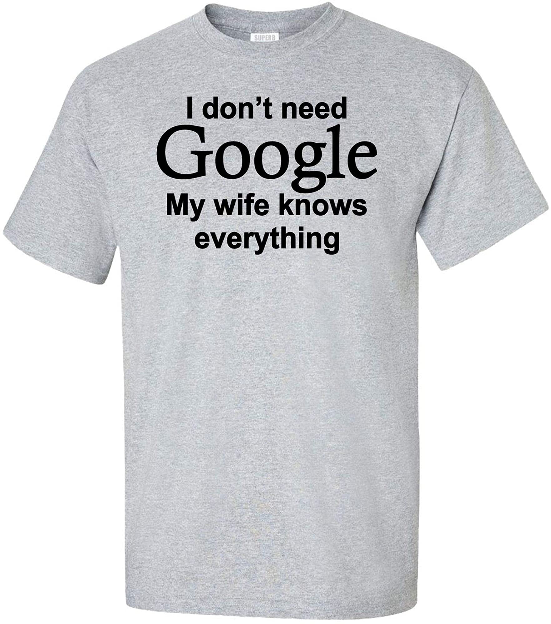 I Don't Need Google My Wife Knows Everything Answer All Men's V-Neck Ringer Tee 