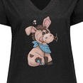 thumbnail image 4 of Inktastic Western Dilly Donkey Women's Plus Size V-Neck T-Shirt, 4 of 5