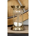 thumbnail image 3 of DecMode 4" x 7" Brass Metal Hourglass Sand Timer, 1-Piece, 3 of 13