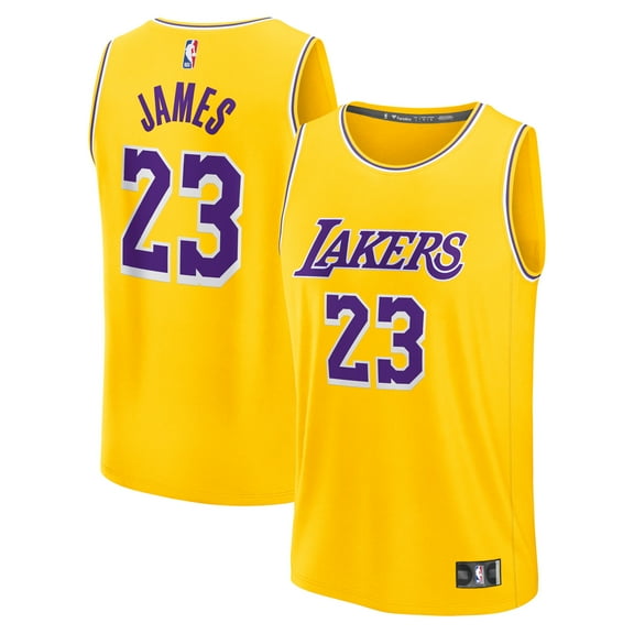 Youth Fanatics LeBron James Gold Los Angeles Lakers Fast Break Replica Player Jersey - Icon Edition