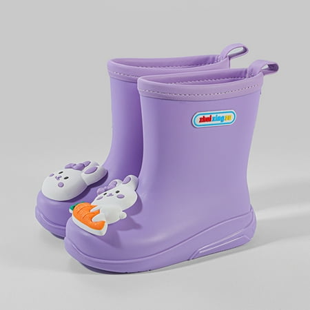 

TOWED22 Toddler Boy Snow Boots Winter Baby Girls Boys Booties Rubber Sole Non Skid Shoes boots Purple