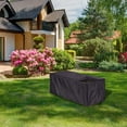 thumbnail image 4 of Housse Imperméable pour Coffre de Terrasse, Résistante aux UV 210D, Protecteur de Rangement Extérieur, Noir, 4 of 5