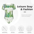 thumbnail image 6 of Balery Women'Scartoon Cactus Crew Neck Round Neck Short Sleeves Slim Fit Casual Basic Extender Bodysuit Daily Jumpsuit T Shirts-Medium, 6 of 9