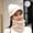 Beige, variant on Dyfzdhu Fashion Women Knitted Wool Scarf Hat Pompom Cap Set Warm Winter + Beige