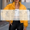 thumbnail image 3 of Smupbvky Women Cropped Puffer Jacket Lightweight Quilted Zipper Coat Stand Collar Winter Warm Bubble Outerwear (XL, Yellow), 3 of 7