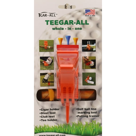 Teegar-All, Multipurpose golf tool, Orange