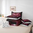 thumbnail image 4 of Erosebridal Video Game Bedding Sets Twin Size,Geometric Hexagon Comforter Sets with Sheets,Gradient Decor,Reversible,7pcs, 4 of 5