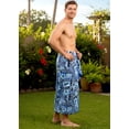 thumbnail image 4 of HAPPY BAY Men's Pareo Standard Surfing Sarong Full Beach Wrap One Size Sky, Hibiscus Summer Vacation Aloha, 4 of 5