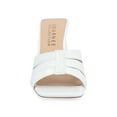 thumbnail image 6 of Journee Womens Ellington Inset Covered Block Heel Slip On Sandals, 6 of 8