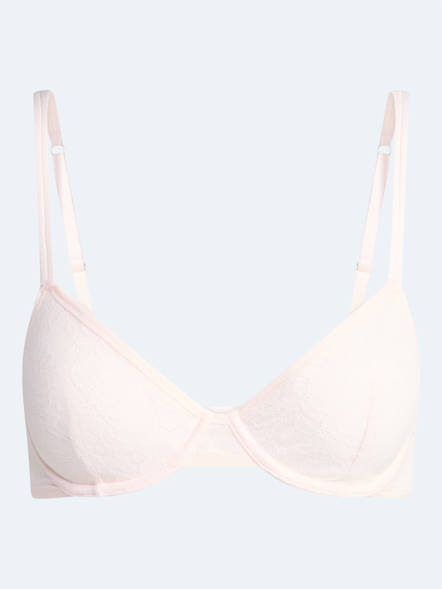 Joyspun Women's Soft Stretch Lace Underwire Bralette, Sizes 34A-40D