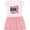 Pink With Stripes, variant on Inktastic Our Family Fights Together Breast Cancer Awareness Girls Toddler Dress