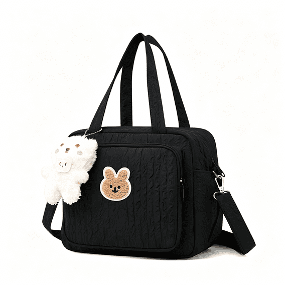 GASTROPOD Baby Diaper Bag Tote,Mom Bag Crossbody Diaper Bags Baby Travel Bags for Girl (Black,Small)