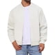 thumbnail image 1 of Chaqueta Bomber INSPIRE CHIC para hombres, abrigo de otoño, cierre completo, puños acanalados, chaqueta de béisbol 2XL beige, 1 of 6