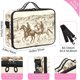 thumbnail image 3 of YBQF Western Desert Cowboy Travel Makeup Bag Large Makeup Train Case Professional Cosmetic Bag Organizer with Adjustable Shoulder Strap and Dividers, 3 of 5