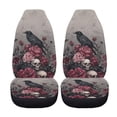 thumbnail image 5 of XYZCANDO Car Seat Covers Waterproof Car Front Seat Covers Car Seat Covers Front Seats Easy Install Elastic SUV Van, Raven Rose Pattern, 5 of 10