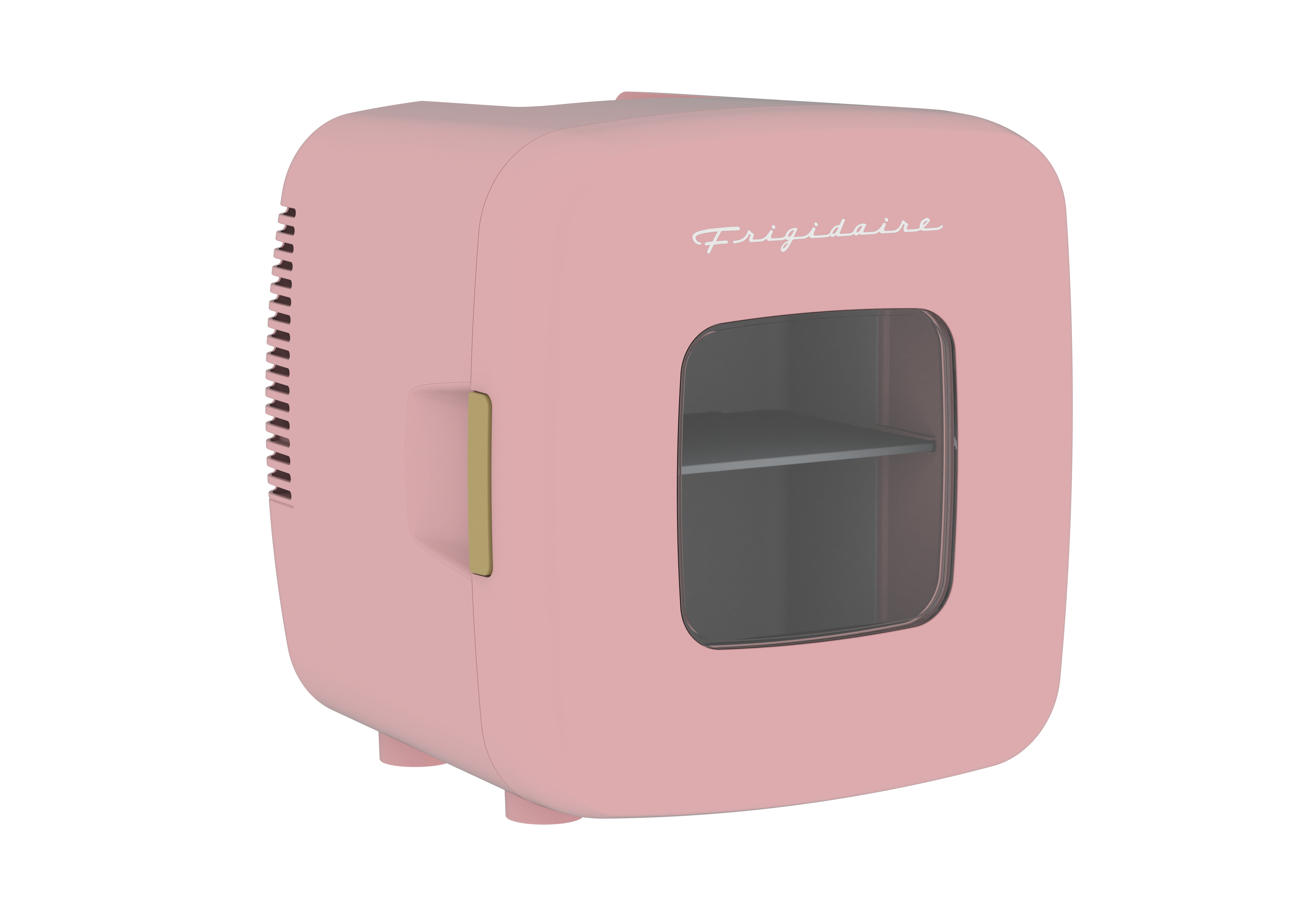(2 pack) Frigidaire 12 Can Retro Mini Cooler, 9L Portable Beverage Refrigerator with AC/DC Adapters, Skincare Fridge in Pink