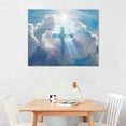 thumbnail image 2 of Nawypu Christian Sky Crosses Canvas Wall Art Large Christian Church Religious Modern Artwork Canvas Art Print for Living Room Bedroom Dining Room Office Wall Decor Stretched and Framed Ready to Hang, 2 of 6