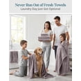 thumbnail image 4 of Casa Platino Bath Towels Set of 24 – 100% Cotton Ring-Spun, 2 Bath Sheets, 2 Gym, 2 Bath, 4 Fingertip, 6 Hand, 8 Washcloths, Absorbent, Luxury Softness for Daily Living – Platinum, 4 of 9