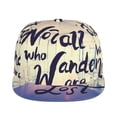 thumbnail image 2 of Gaeub Not All Those Who Wander Are Lost Flat Bill Snapback Hats Baseball Caps with Adjustable for Running Workouts and Outdoor Activities, 2 of 9