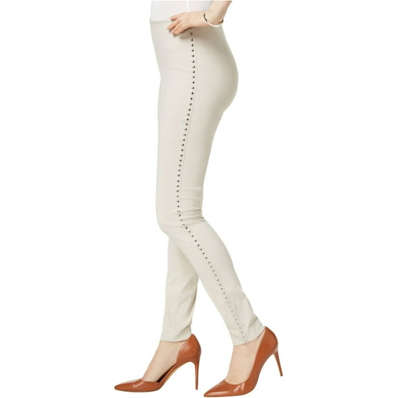 I-N-C Womens Pull-On Casual Trouser Pants, Beige, 10 Regular