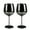 Black, variant on Set of 2 Mirror Stainless Steel Wine Glass Stem Metal Wine Goblets