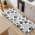 thumbnail image 5 of Pet Paw Print and Bone Kitchen Rug Mat,Kitchen Runner Rugs Non Skid Washable,Decorative Kitchen Floor Mats for Kitchen,Sink,Laundry,17"x47.2", 5 of 7