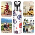 thumbnail image 7 of Yayeee 20oz Insulated Water Bottle Double Wall Stainless Steel with Flip Straw Lid, Star Spangled Helmets, 7 of 7