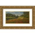 thumbnail image 1 of Adamov, Alexey 24x14 Gold Ornate Wood Framed with Double Matting Museum Art Print Titled - Poppies by the River, 1 of 4